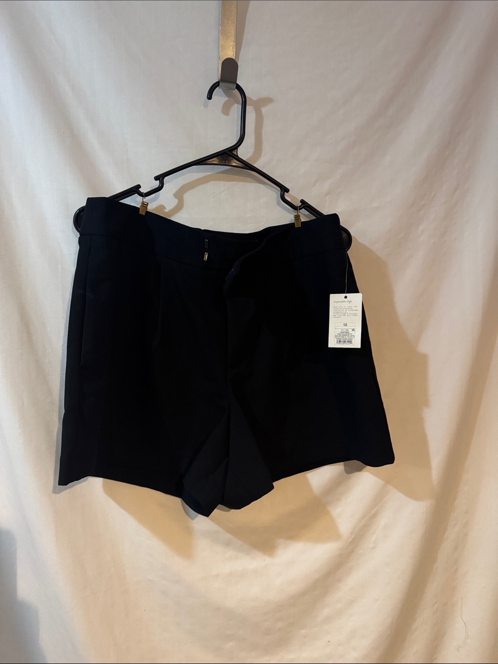 Black Women’s Tailored High-Rise Shorts